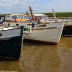 Drie Knobbe Classics naast elkaar net te water gelaten.